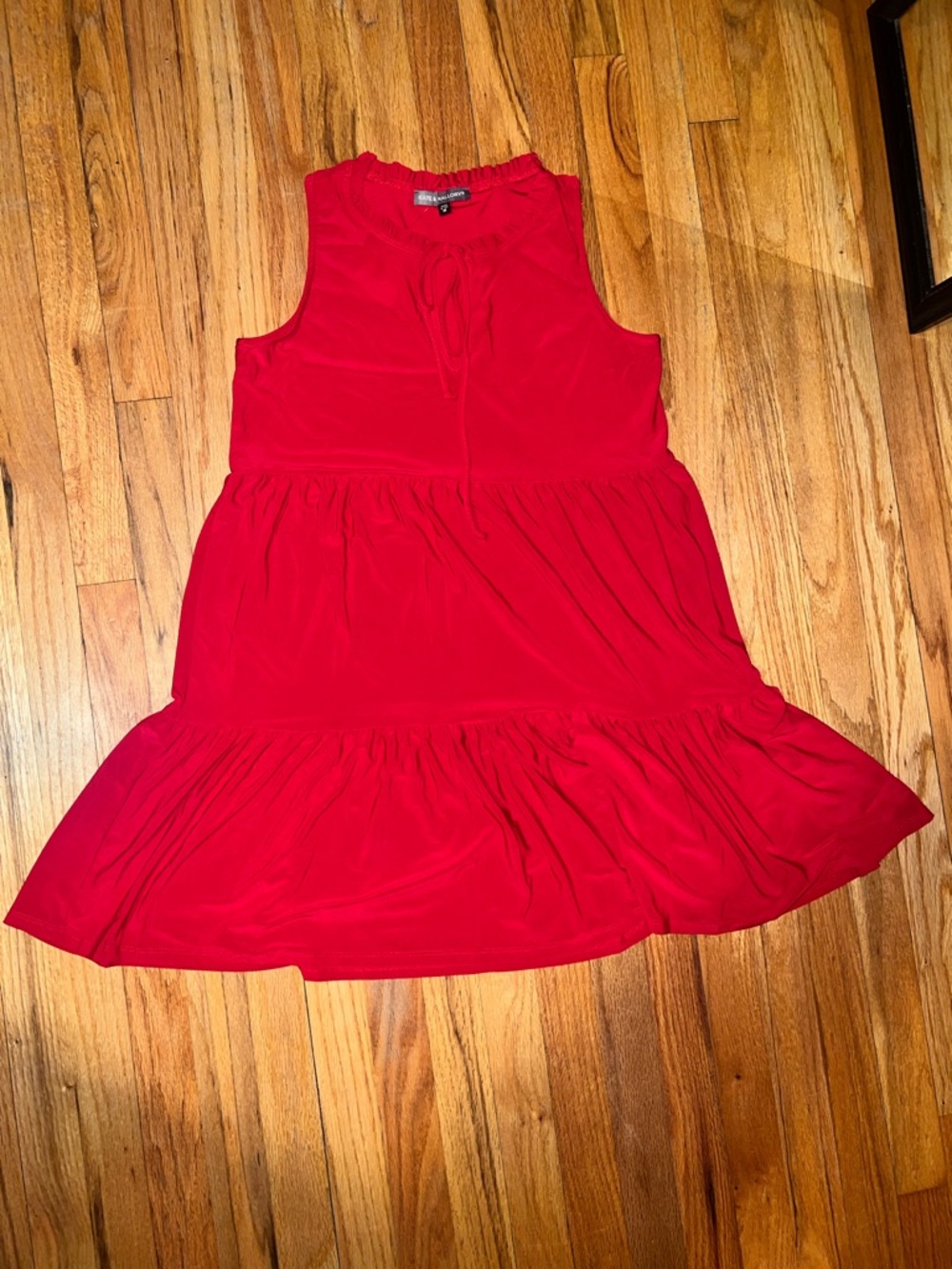 Kate & Mallory Red Sleeveless Tiered Dress